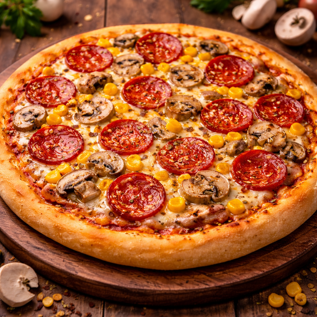 Pepperoni Hongo y Maiz